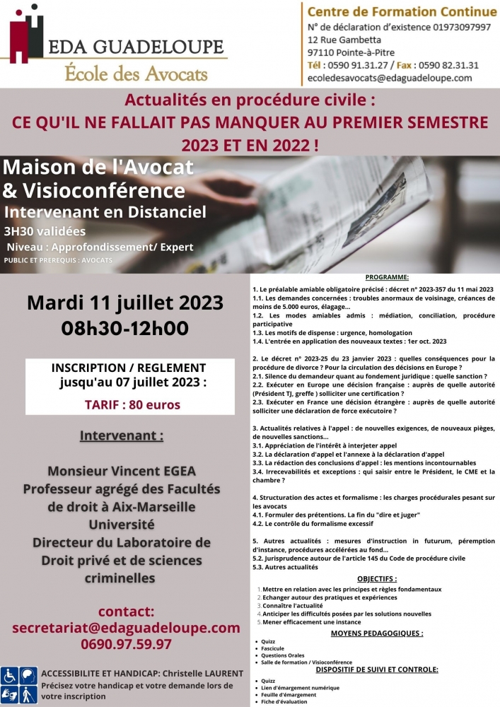 Actualités en procédure civile : ce qu'il ne fallait pas manquer au premier semestre 2023 et en 2022 ! 