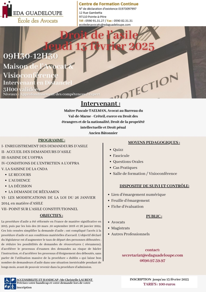 DROIT DE L’ASILE