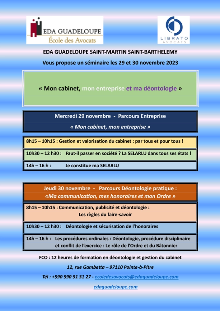 Mon cabinet, mon entreprise et ma déontologie