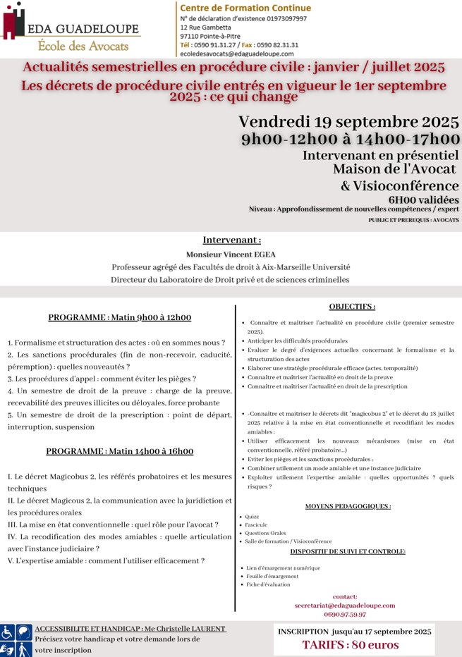 Actualités semestrielles en procédure civile : janvier / juillet 2025 / Les décrets de procédure civile entrés en vigueur le 1er septembre 2025 : ce qui change
