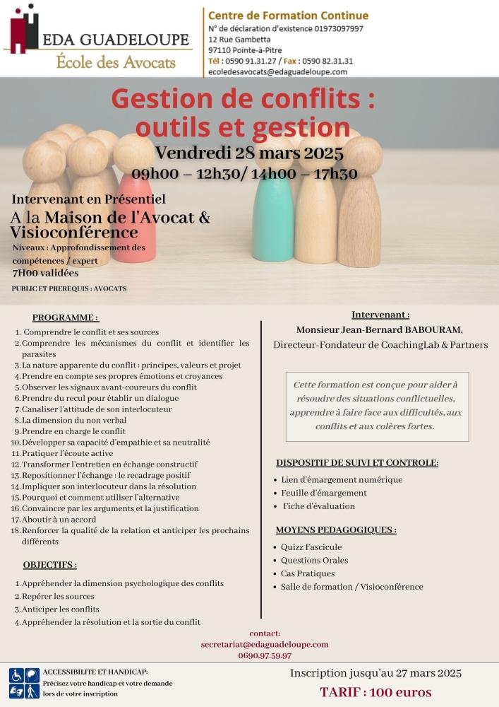Gestion de conflits : outils et gestion
