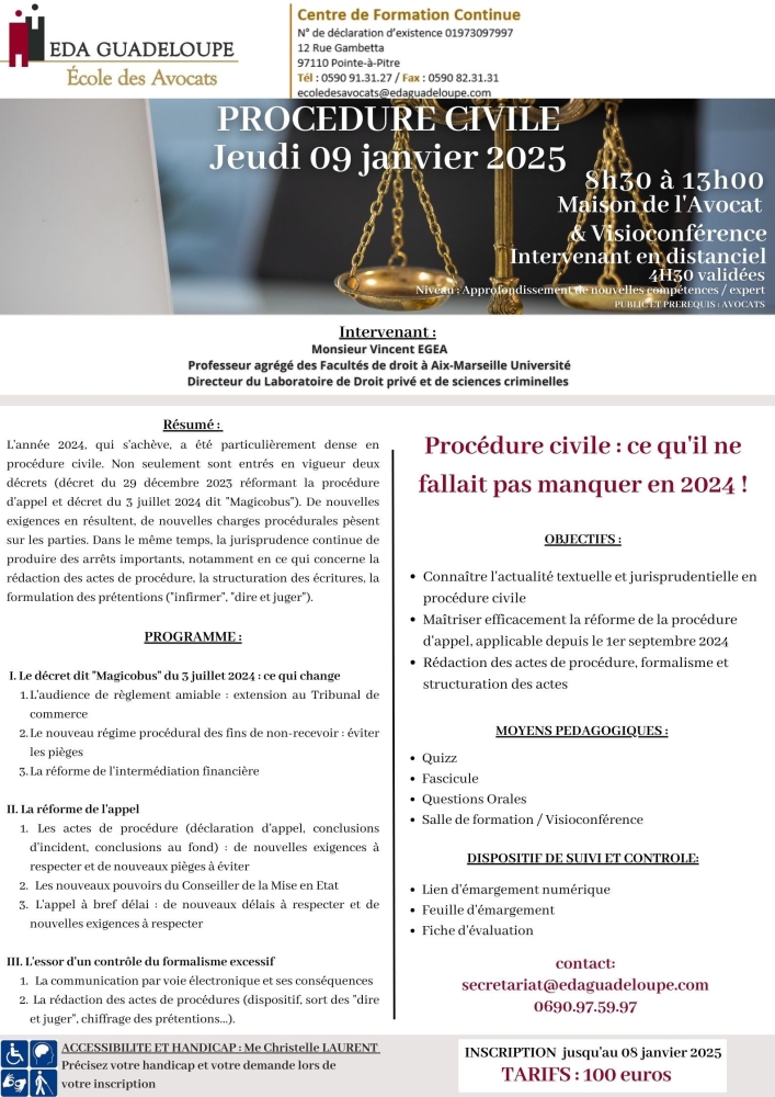 Actualité en procédure civile : ce qu’il ne fallait pas manquer AU SECOND SEMESTRE 2024 !